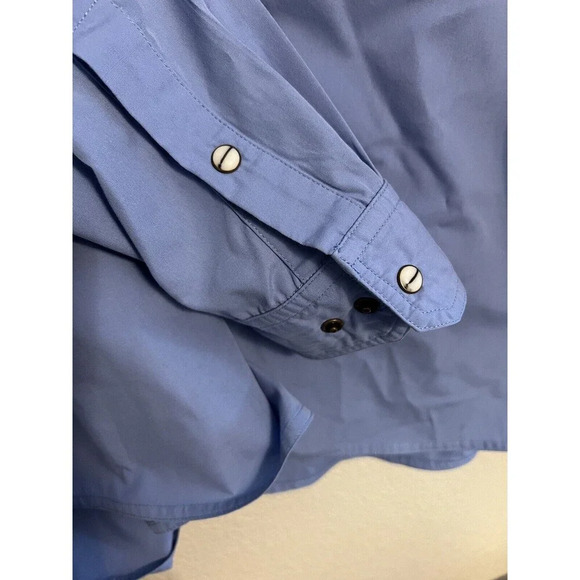 SCHNEE'S Men's Long Sleeve Blue Button up Shirt SIZE XXL - Picture 6 of 7